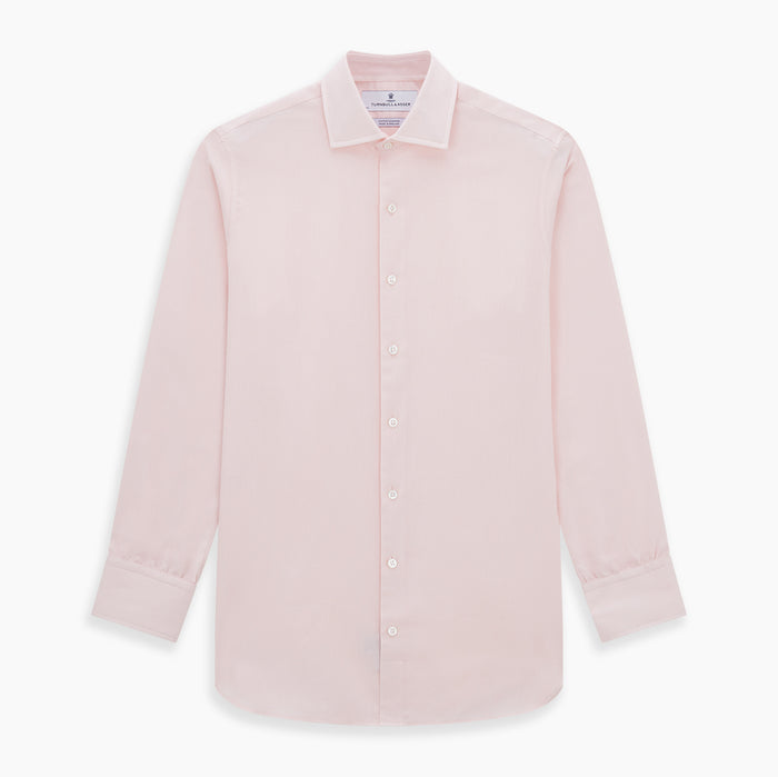 Tailored Fit Pale Pink Cotton Cashmere Belgravia Shirt Image 6