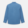 View 3 of product Turnbull & Asser UK SHIRTS WF DERBY COLLAR 1BC 1PKT COLNY BLU/ NVY CHK long-sleeved navy check button-down shirt with a collar, a single chest pocket, and a subtle pattern.