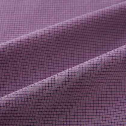 Chequered Navy on Antique Pink Weekend Fit Shirt in Cotton Image 5