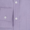View 4 of product Turnbull & Asser UK SHIRTS WF DERBY COLLAR 1BC 1PKT BABY PINK/NAVY CHK long-sleeved shirt featuring a baby pink and navy check pattern, a button-down front, a single chest pocket, and button cuffs.