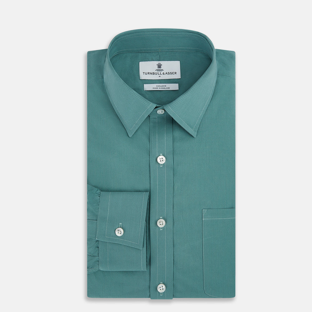 Sage Pinstripe Richmond Shirt XXL