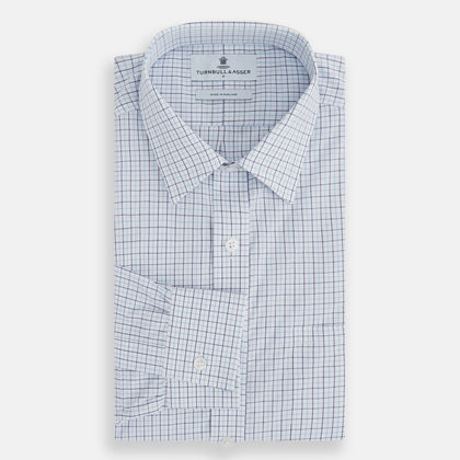 Blue Double Graph Check Richmond Shirt Image 3