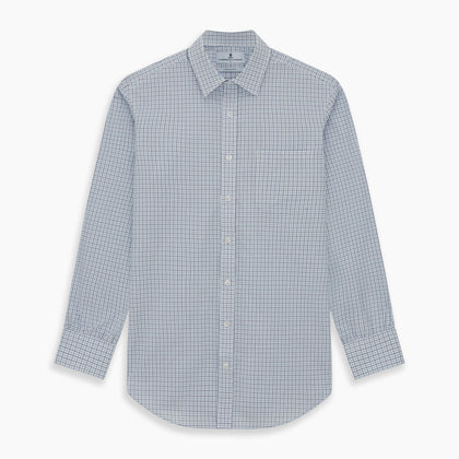 Blue Double Graph Check Richmond Shirt Image 5