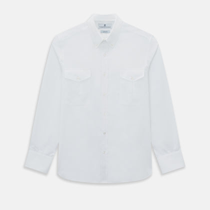 SHIRTS WF DORSET COLLAR 1BC 2 CHEST PKTS WHITE
