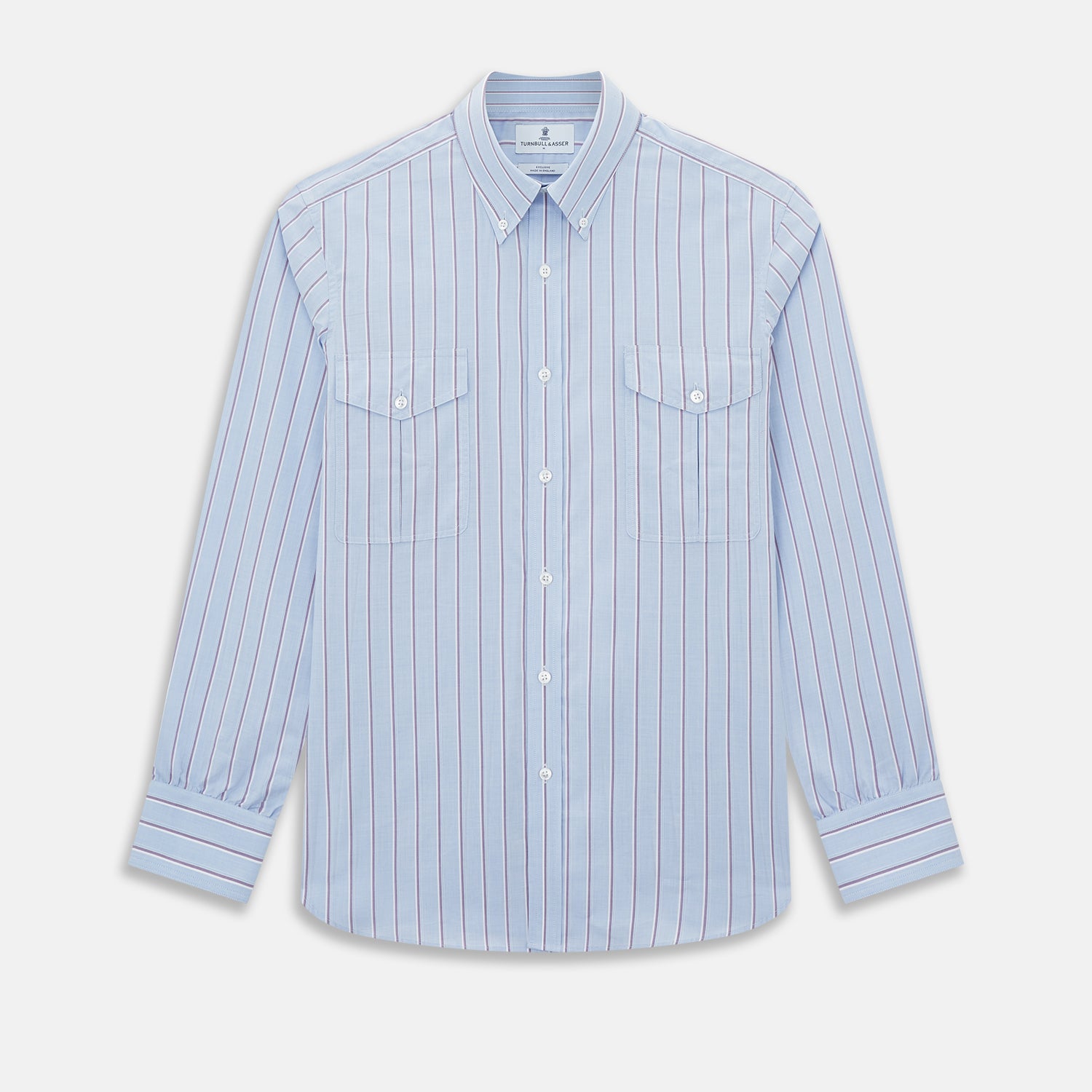 View 1 of product Navy and Purple Multi-Stripe Richmond Shirt XXL