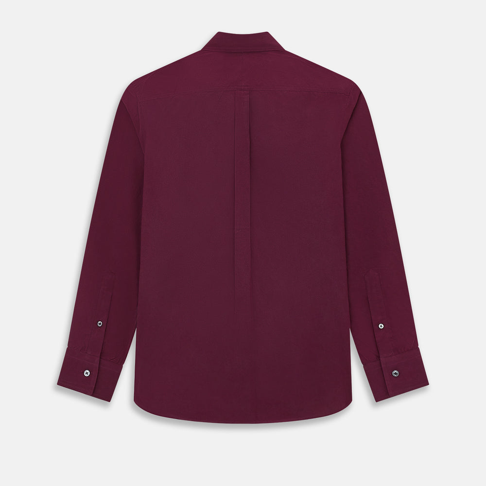 Wine Pin Check Richmond Shirt XXL