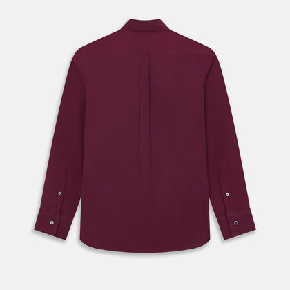 Wine Pin Check Richmond Shirt Image 2