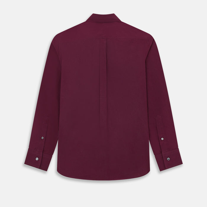 Wine Pin Check Richmond Shirt Image 2