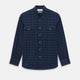 Navy and White Shadow Check Richmond Shirt L