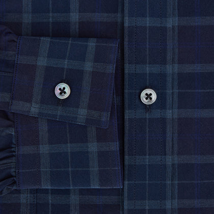 SHIRTS WF DORSET CLR 1BC 2 CHST PKTS NAVY WHTE CHK Image 3
