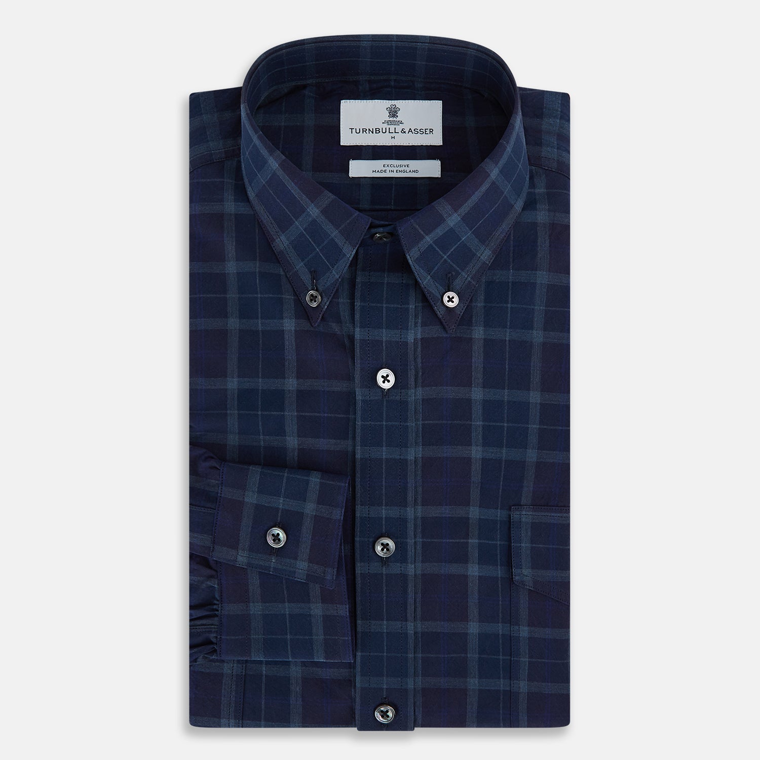 View 5 of product Navy and White Shadow Check Richmond Shirt L