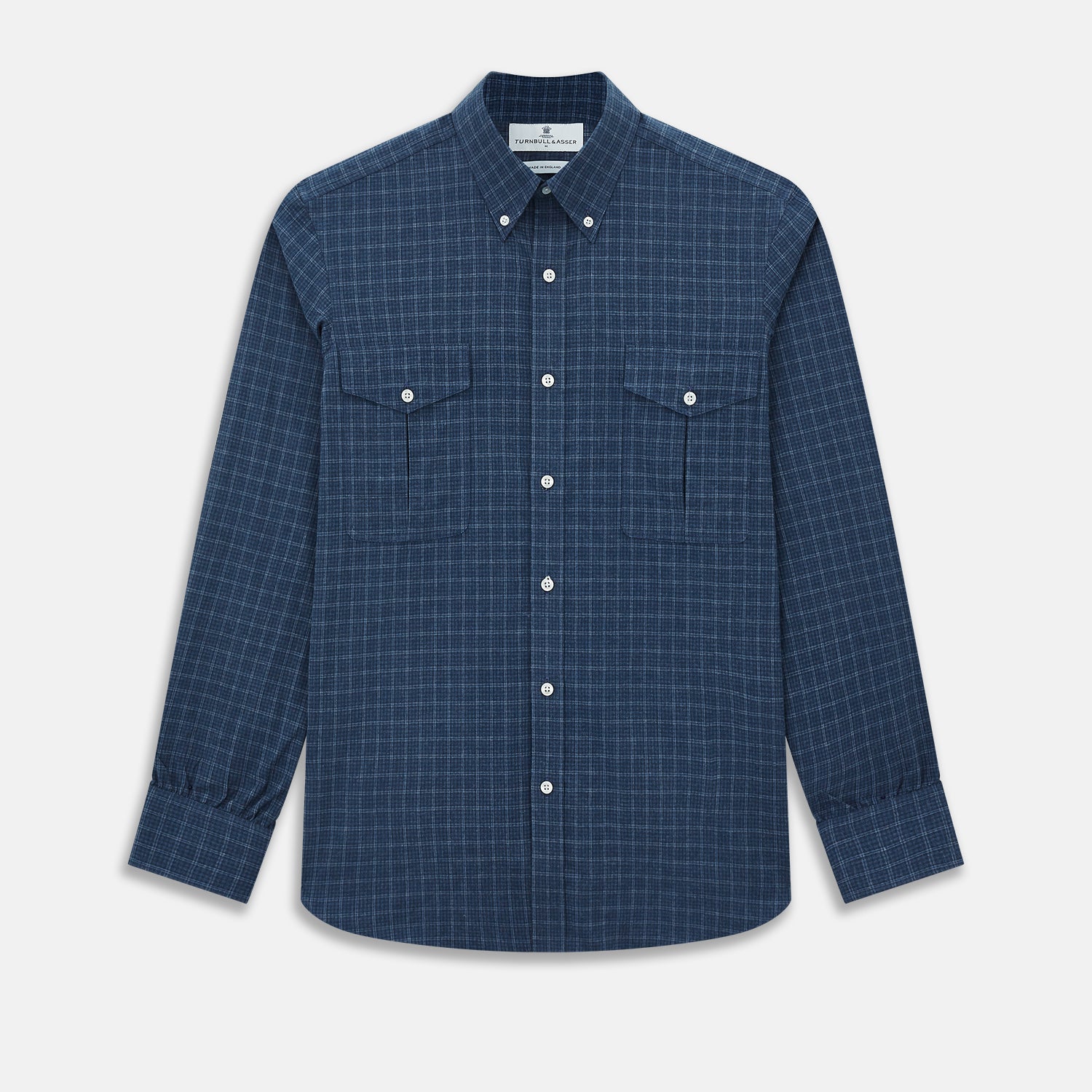 View 1 of product Indigo Tonal Windowpane Richmond Shirt L