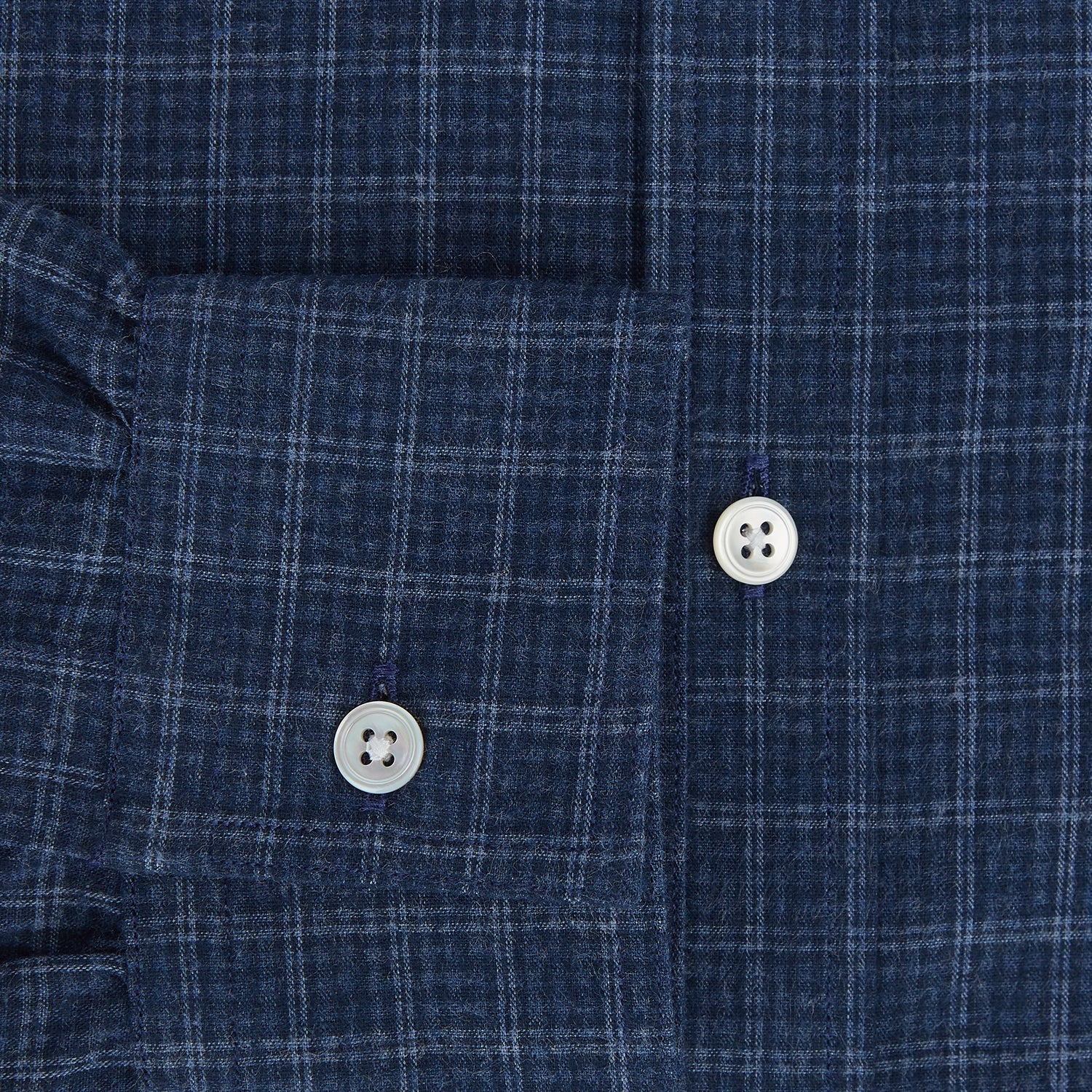 View 4 of product Indigo Tonal Windowpane Richmond Shirt L