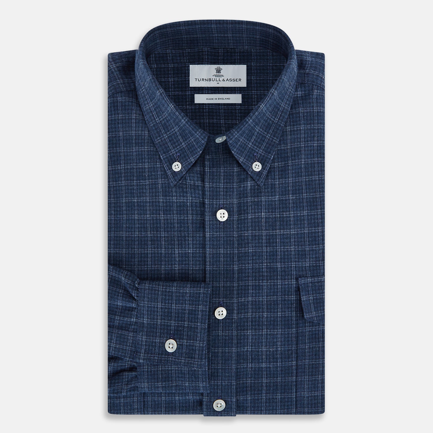 View 5 of product Indigo Tonal Windowpane Richmond Shirt L