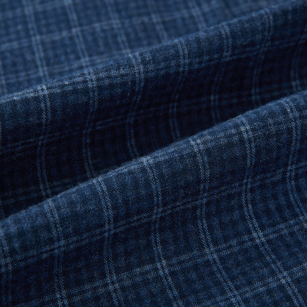 Indigo Tonal Windowpane Richmond Shirt L