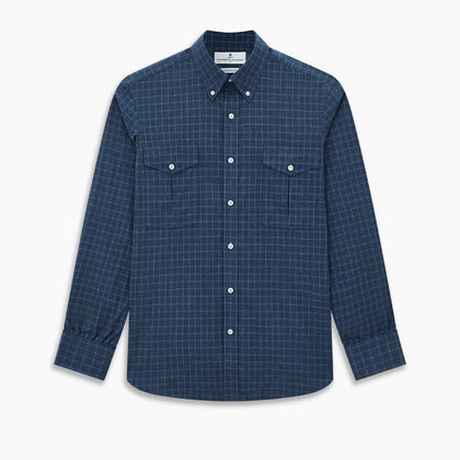 SHIRTS WF DORSET CLR 1BC 2 CHST PKTS INFIGO/WH CHK Image 6
