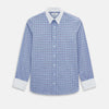 View 1 of product Blue and Purple Windowpane Check Richmond Shirt with Contrast Collar & Cuffs XXL