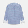 View 3 of product Blue and Purple Windowpane Check Richmond Shirt with Contrast Collar & Cuffs XXL
