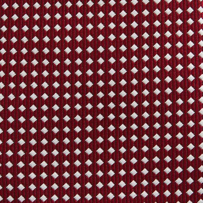 Slim Burgundy and White Diamond Silk Tie Image 2