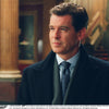 View 2 of product The Turnbull & Asser Die Another Day Circle Silk Tie, as seen on James Bond, features large dark blue ovals on a lighter blue background.
