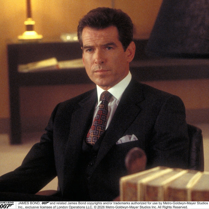 The World Is Not Enough Square Silk Tie As Seen on James Bond Image 1