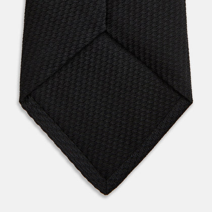Black Lace Silk Tie Image 3