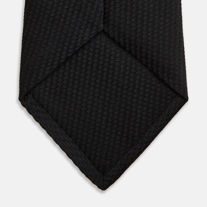 Black Lace Silk Tie Image 3
