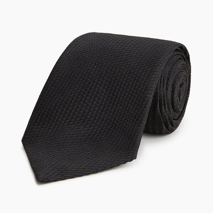 Black Lace Silk Tie Image 4