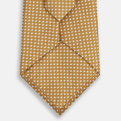 Light Brown and White Diamond Silk Tie Image 3