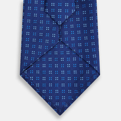 Blue Multi Dot Silk Tie Image 2