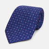 View 1 of product The Turnbull & Asser Blue and Pink Multi Dot Silk Tie, featuring a refined dot pattern, is displayed on a white background—an elegant accessory perfect for modern office style.