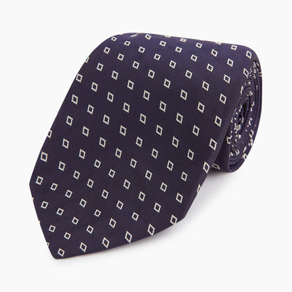 Blue Diamond Silk Tie Image 4