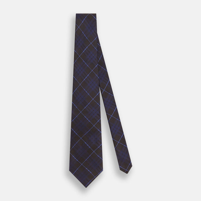 Green Tartan Silk Tie Image 1