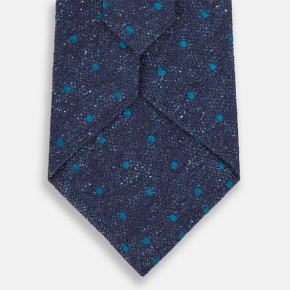 Navy Floret Silk Tie Image 2