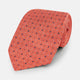 Orange Geometric Pin-Dot Silk Tie OS