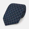 View 1 of product Navy Dotted Roundel Patterned Silk Tie OS