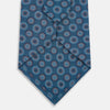 View 3 of product Blue Dotted Roundel Patterned Silk Tie OS