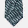 View 3 of product Kelly Green Hatched Mosaic Printed Silk Tie OS