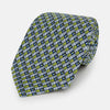 View 1 of product Chartreuse Hatched Mosaic Printed Silk Tie OS