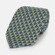 Chartreuse Hatched Mosaic Printed Silk Tie OS