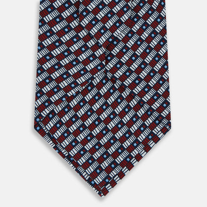 TIES 9.5CM GEOMETRIC RECTANGLES RED Image 2