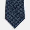View 3 of product Dark Navy Floral Jigsaw Printed Silk Tie OS
