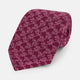 TIES 9.5CM FLORAL JIGSAW PRINTED SILK BURGUNDY OS