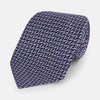 View 1 of product TIES 9.5CM LOZENGE PATTERNED PRINTED SILK PURPLE OS