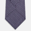 View 3 of product TIES 9.5CM LOZENGE PATTERNED PRINTED SILK PURPLE OS