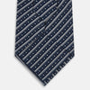 View 3 of product Ash Beaded Ticking Stripe Printed Silk Tie OS