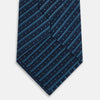 View 3 of product Blue Beaded Ticking Stripe Silk Tie OS