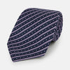 View 1 of product Lilac Beaded Ticking Stripe Silk Tie OS