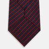 View 3 of product Red Beaded Ticking Stripe Silk Tie OS