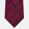 View 3 of product TIES 9.5CM DOT STRIPE PRINTED SILK BURGUNDY OS